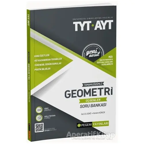 TYT-AYT Tamamı Çözümlü Geometri (Üçgenler) Soru Bankası - Kerem Köker - Pegem Akademi Yayıncılık