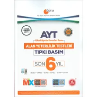 Son 6 Yıl AYT Tıpkı Basım Deneme Seti (23-22-21-20-19-18 Yılları) A Yayınları