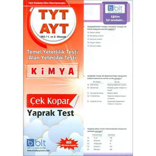 Bulut TYT AYT Kimya Yaprak Test