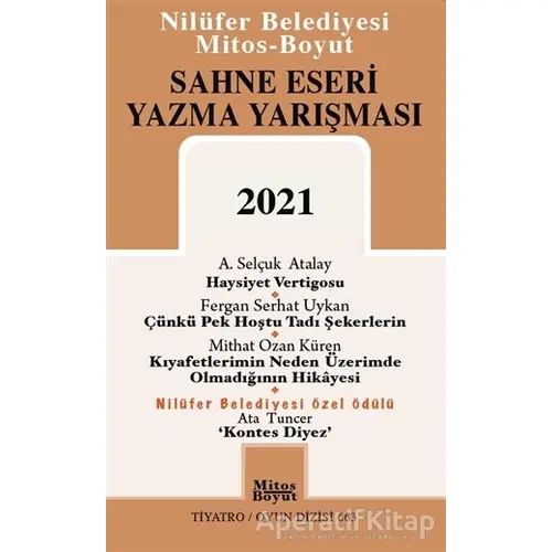 Sahne Eseri Yazma Yarışması 2021 - Ata Tuncer - Mitos Boyut Yayınları