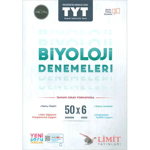 TYT Biyoloji 50x6 Denemeleri Limit Yayınları