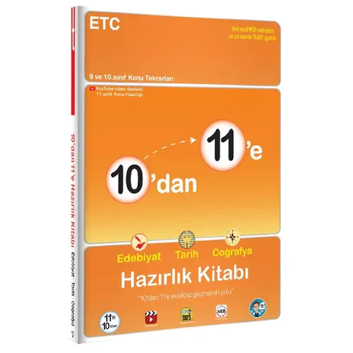 10’dan 11’e Edebiyat Tarih Coğrafya Hazırlık Kitabı Tonguç Akademi