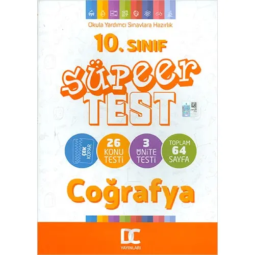 10.Sınıf Coğrafya Süper Test Çek Kopar Doğru Cevap Yayınları