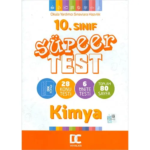 10.Sınıf Kimya Süper Test Çek Kopar Doğru Cevap Yayınları