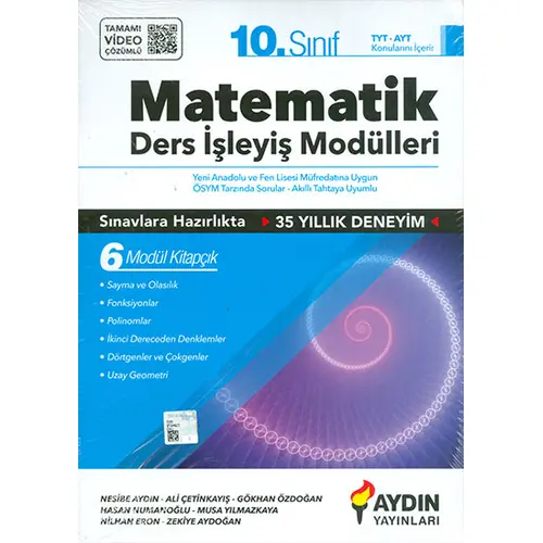 10.Sınıf Matematik Ders İşleyiş Modülleri Aydın Yayınları