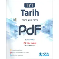 TYT Tarih PDF Planlı Ders Föyü Eğitim Vadisi Yayınları