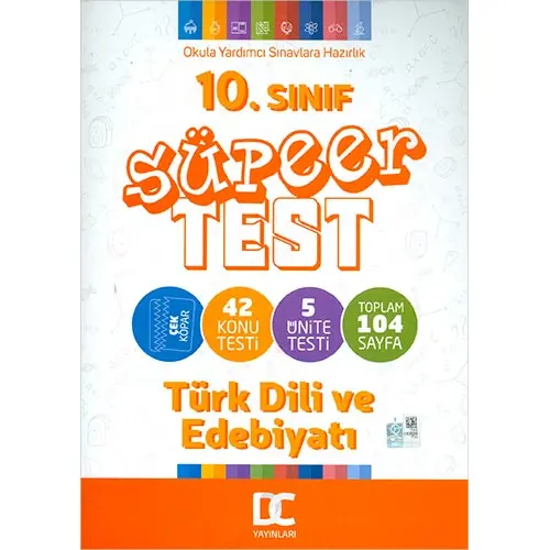 10.Sınıf Türk Dili ve Edebiyatı Süper Test Çek Kopar Doğru Cevap Yayınları