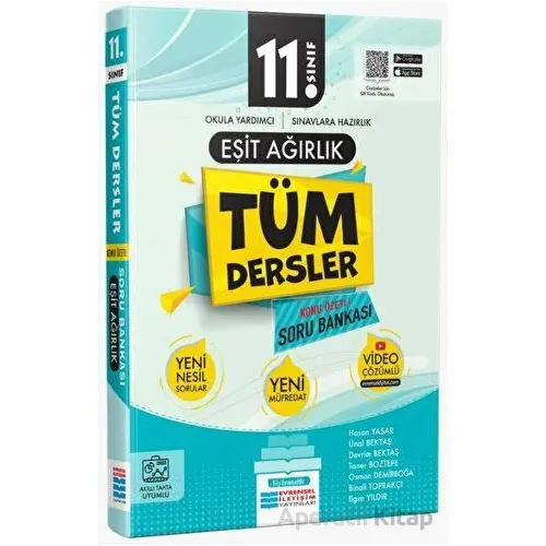 11. Sınıf Tüm Dersler Eşit Ağırlık Konu Özetli Soru Bankası - Kolektif - Evrensel İletişim Yayınları