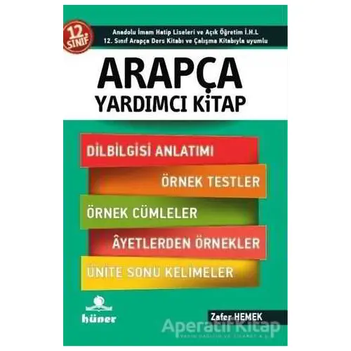 12. Sınıf Arapça Yardımcı Kitap - Zafer Hemek - Hüner Yayınevi