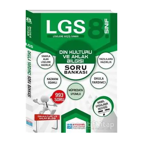 2018 8.Sınıf LGS Din Kültürü ve Ahlak Bilgisi Soru Bankası - Kolektif - Evrensel İletişim Yayınları