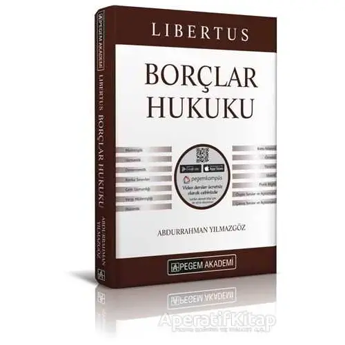 2019 KPSS A Grubu Libertus Borçlar Kanunu Konu Anlatımı - Abdurrahman Yılmazgöz - Pegem A Yayıncılık