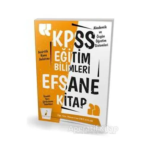 2019 KPSS Eğitim Bilimleri Efsane Tek Kitap Konu Anlatımlı