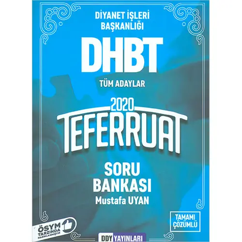 2020 DHBT Teferruat Serisi Tüm Adaylar İçin Çözümlü Soru Bankası DDY Yayınları