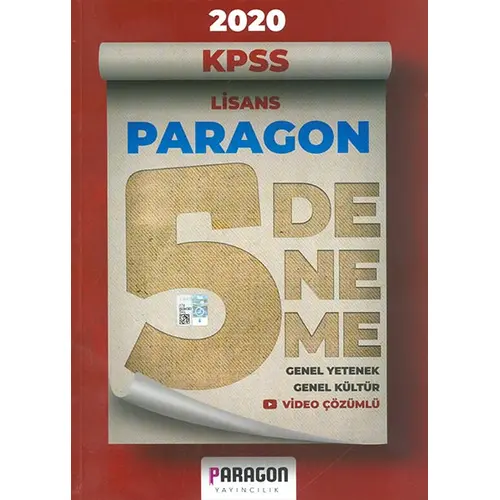 2020 KPSS Lisans Paragon Video Çözümlü 5 Deneme Paragon Yayıncılık