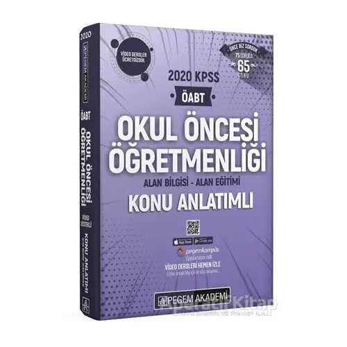 2020 KPSS ÖABT Okul Öncesi Öğretmenliği Alan Bilgisi Alan EğitimiVideo Destekli Konu Anlatımlı