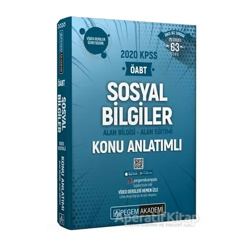 2020 KPSS ÖABT Sosyal Bilgiler Alan Bilgisi Alan Eğitimi Video Destekli Konu Anlatımlı Modüler Set