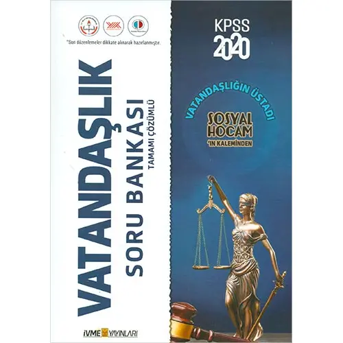 2020 KPSS Sosyal Hocam Vatandaşlık Çözümlü Soru Bankası İvme Yayınları