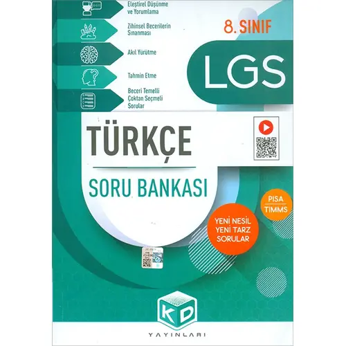 2021 8. Sınıf LGS Türkçe Soru Bankası KD Yayınları