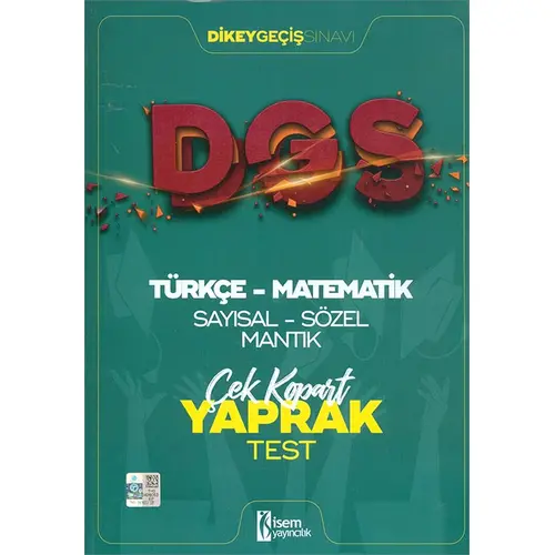 2021 DGS Çek Kopart Yaprak Test İsem Yayıncılık