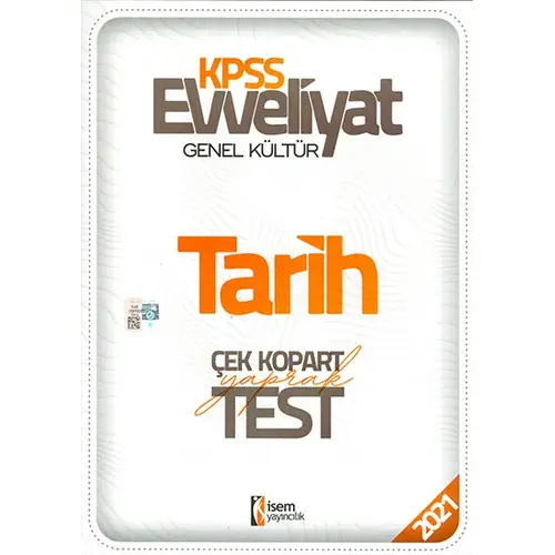 2021 Evveliyat KPSS Tarih Çek Kopar Yaprak Test İsem Yayıncılık