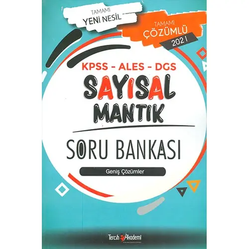 2021 KPSS ALES DGS Çözümlü Sayısal Mantık Soru Bankası Tercih Akademi Yayınları