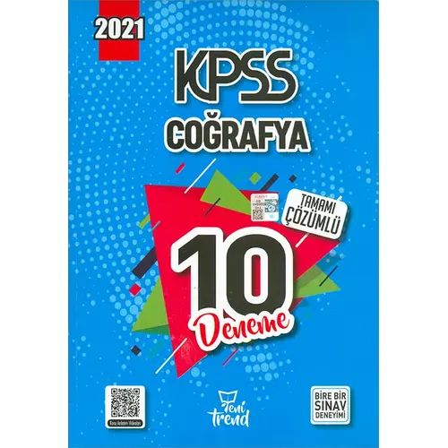 2021 KPSS Coğrafya Çözümlü 10 Deneme Yeni Trend Yayınları