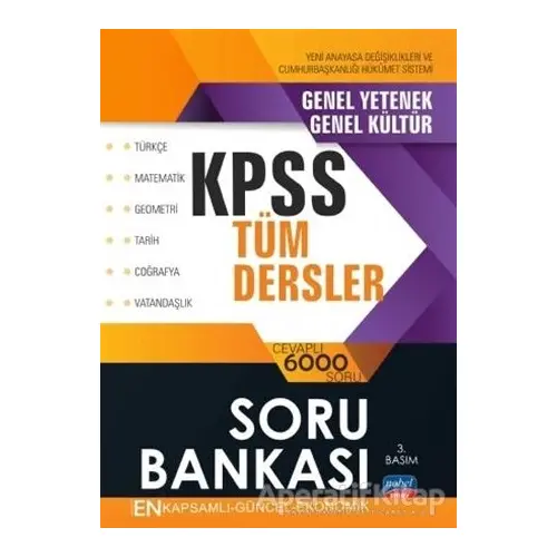 KPSS Tüm Dersler Soru Bankası - Kolektif - Nobel Sınav Yayınları