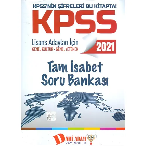 2021 KPSS Lisans Adayları İçin Tam İsabet Soru Bankası Dahi Adam Yayıncılık