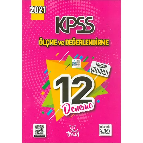 2021 KPSS Ölçme ve Değerlendirme Çözümlü 12 Deneme Yeni Trend Yayınları