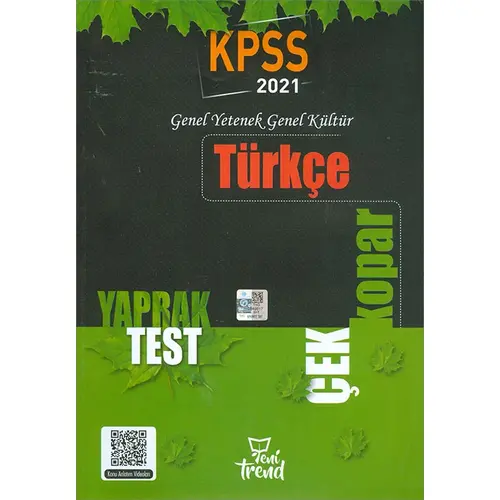 2021 KPSS Türkçe Çek Kopar Yaprak Test Yeni Trend Yayınları