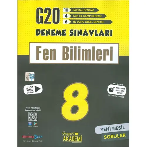 LGS 8.Sınıf Fen Bilimleri 20li Deneme Sınavı Üçgen Akademi