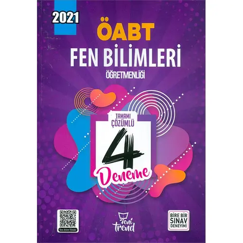 2021 ÖABT Fen Bilimleri Öğretmenliği Çözümlü 4 Deneme Yeni Yrend Yayınları