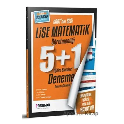 2021 ÖABT Lise Matematik 5+1 Çözümlü Deneme Sınavı - Kolektif - Paragon Yayıncılık