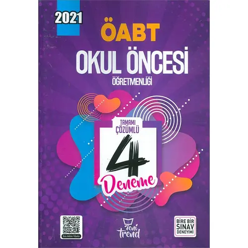 2021 ÖABT Okul Öncesi Öğretmenliği Çözümlü 4 Deneme Yeni Trend Yayınları