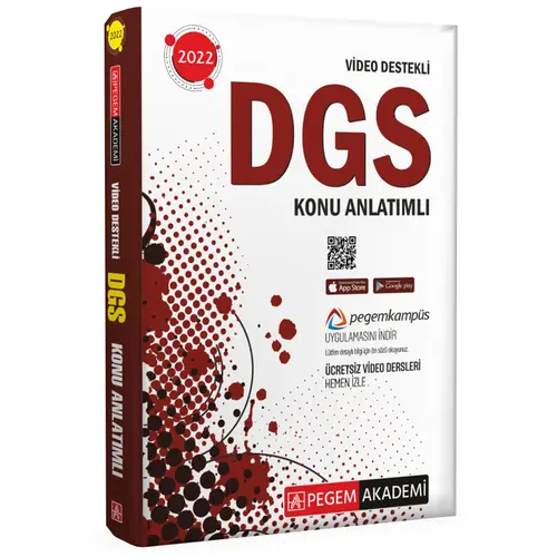 Pegem Akademi 2022 DGS Video Destekli Konu Anlatımlı