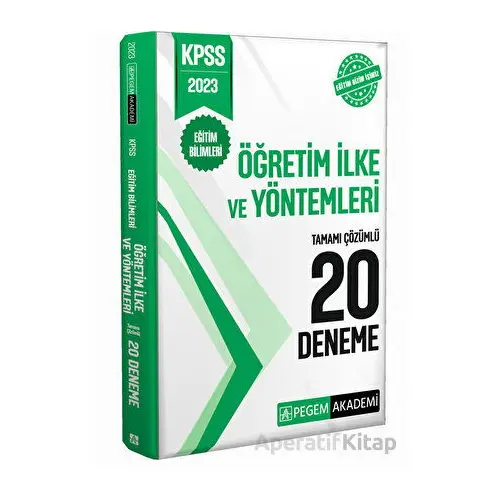 2023 KPSS Eğitim Bilimleri Öğretim İlke ve Yöntemleri 20 Deneme