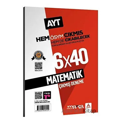 2023 TYT Matematik ÖSYM Çıkmış ve Çıkabilecek Sorulardan Oluşturulmuş 6 Deneme Sınavı Tamamı Video Ç