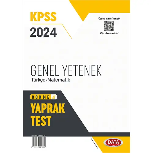 2024 KPSS Genel Yetenek Yaprak Test Data Yayınları