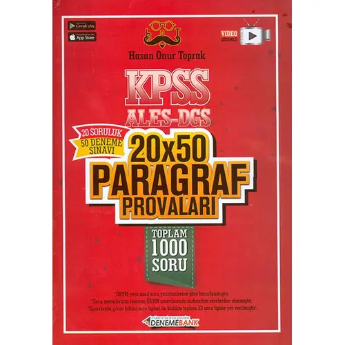 20x50 Paragraf Provaları KPSS DGS ALES DenemeBank