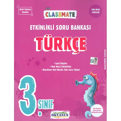 3.Sınıf Türkçe ClassMate Soru Bankası Okyanus Yayınları