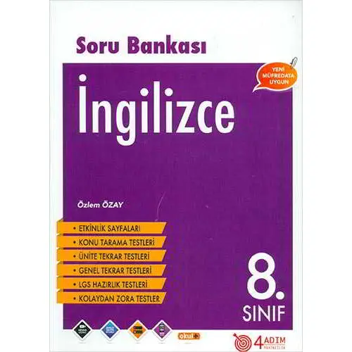 4 Adım 8.Sınıf İngilizce Soru Bankası