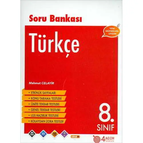 4 Adım 8.Sınıf Türkçe Soru Bankası