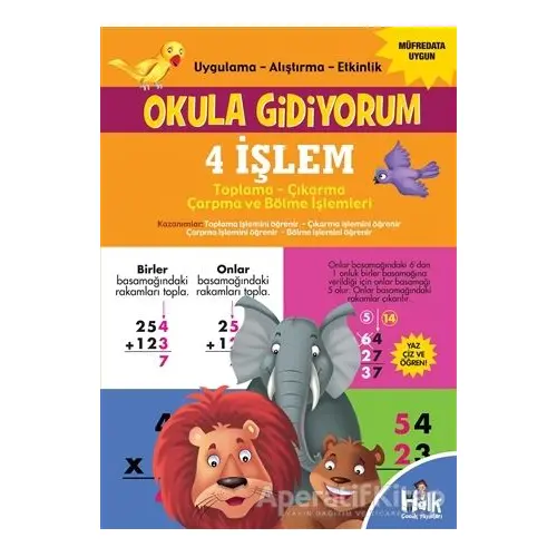 4 İşlem - Okula Gidiyorum - Kolektif - Halk Kitabevi