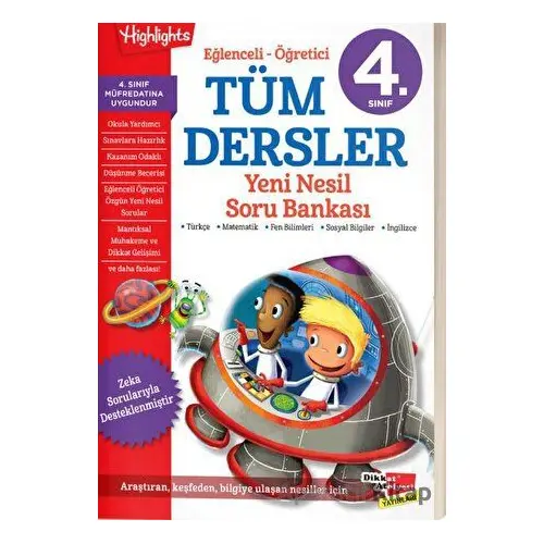 4. Sınıf Eğlenceli - Öğretici Tüm Dersler Yeni Nesil Soru Bankası