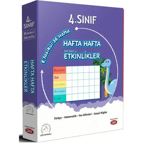 4. Sınıf Hafta Hafta Etkinlikler Set (8 Fasikül) Data Yayınları