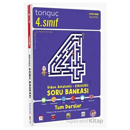 4. Sınıf Tüm Dersler Video Anlatımlı - Etkinlikli Soru Bankası - Tonguç Akademi