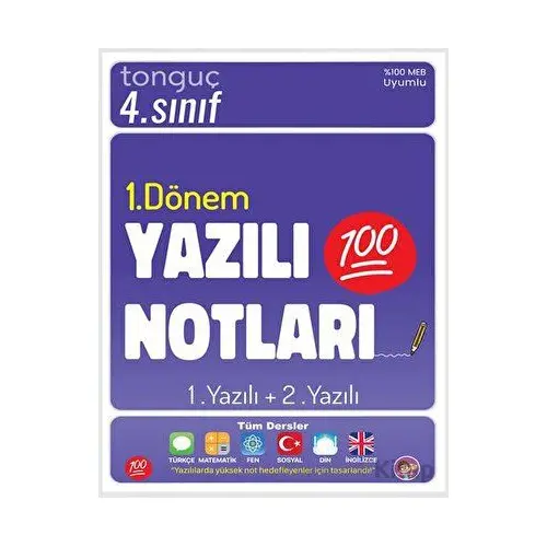 4. Sınıf Yazılı Notları 1. Dönem 1 ve 2. Yazılı Tonguç Akademi