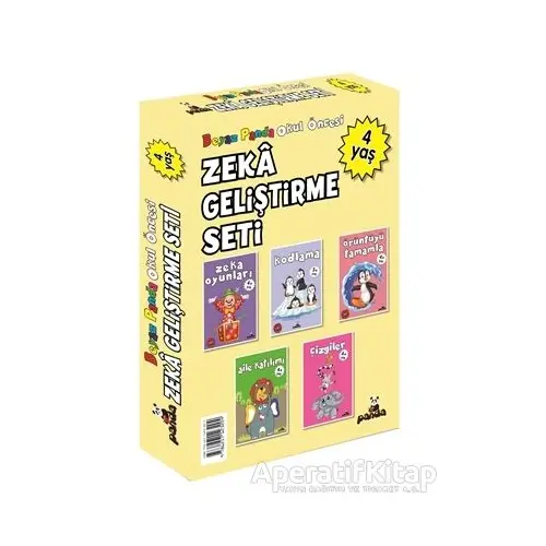 Okul Öncesi 4 Yaş Zeka Geliştirme Seti (5 Kitap) - Afife Çoruk - Beyaz Panda Yayınları