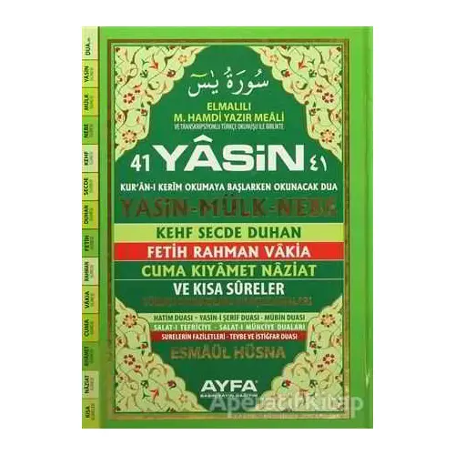 41 Yasin Rahle Boy Ayfa052 - Elmalılı Muhammed Hamdi Yazır - Ayfa Basın Yayın