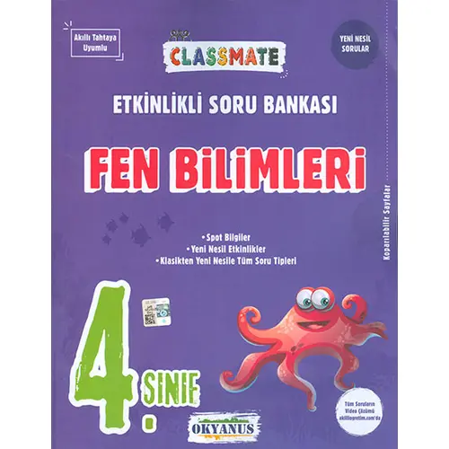 4.Sınıf Fen Bilimleri ClassMate Soru Bankası Okyanus Yayınları